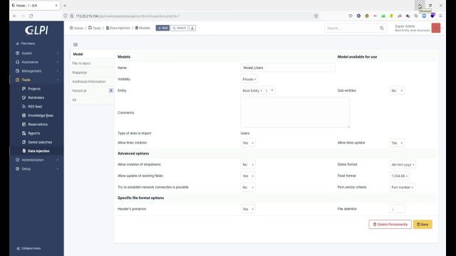 008_Import users to GLPI by CSV file