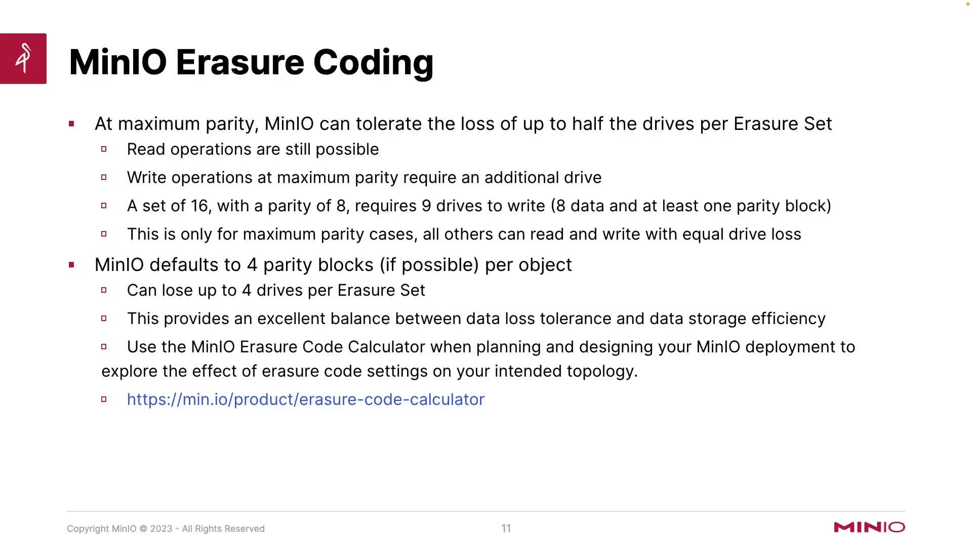 Overview of MinIO Erasure Coding