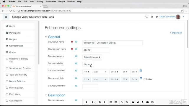 005 Adjust course settings