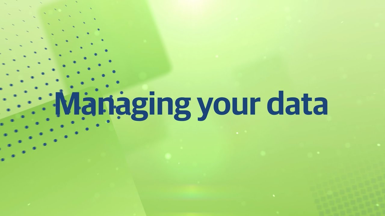 5-min demo: managing your data