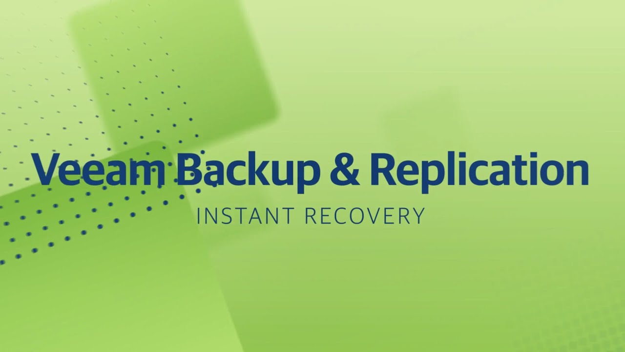 Veeam Backup & Replication v11 Demo Video – Instant Recovery