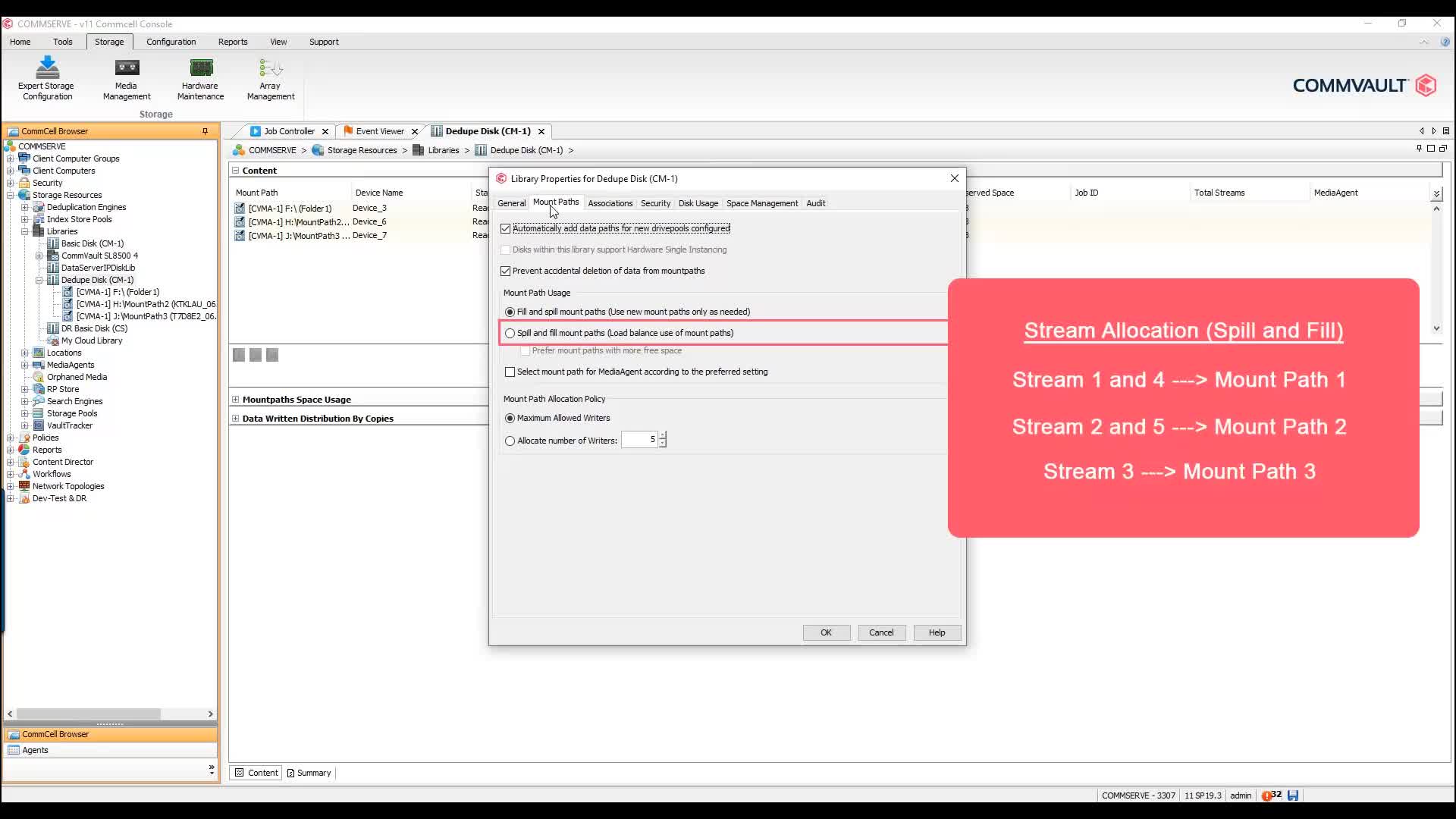 2.1.1.Configure Disk Library Advanced Options