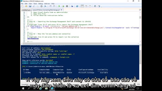 20345-1B-14 Using Powershell Ise Or Visual Studio Code To Connect To Exchange Server-27