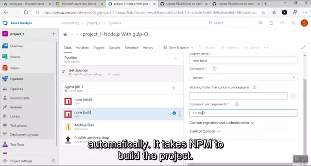 06-02 Build Cicd Pipelines Using Azure Devops Github Nodejs Vuejs Deploying On Azure App Service-97