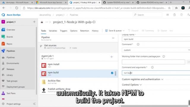 06-02 Build Cicd Pipelines Using Azure Devops Github Nodejs Vuejs Deploying On Azure App Service-97