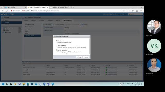 Add Host vào Inventory Datacenter của vCenter 7 áp dụng cho vSphere 7-x 6-x none root-20220627_113424-Meeting Recording