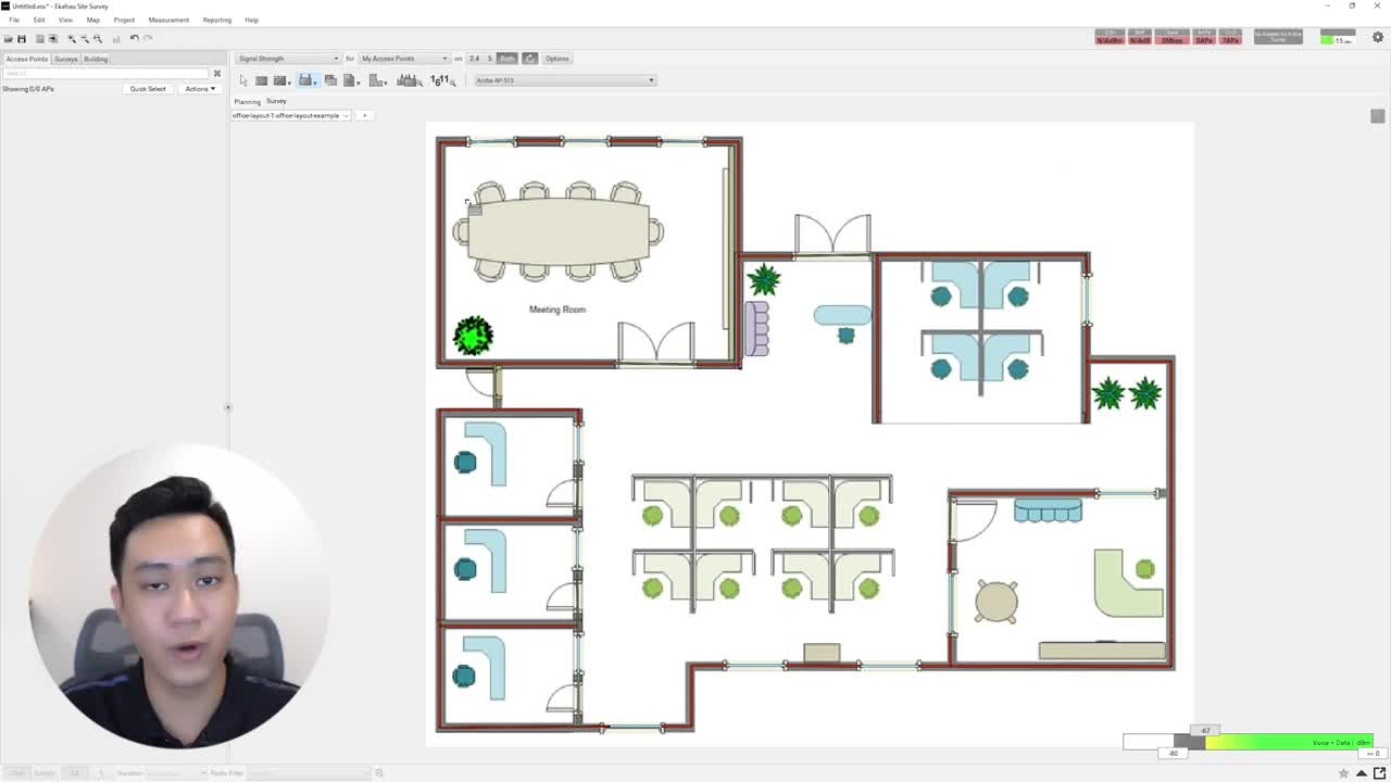 12.Mô phỏng vùng phủ sóng Wi-Fi với Ekahau Site Survey